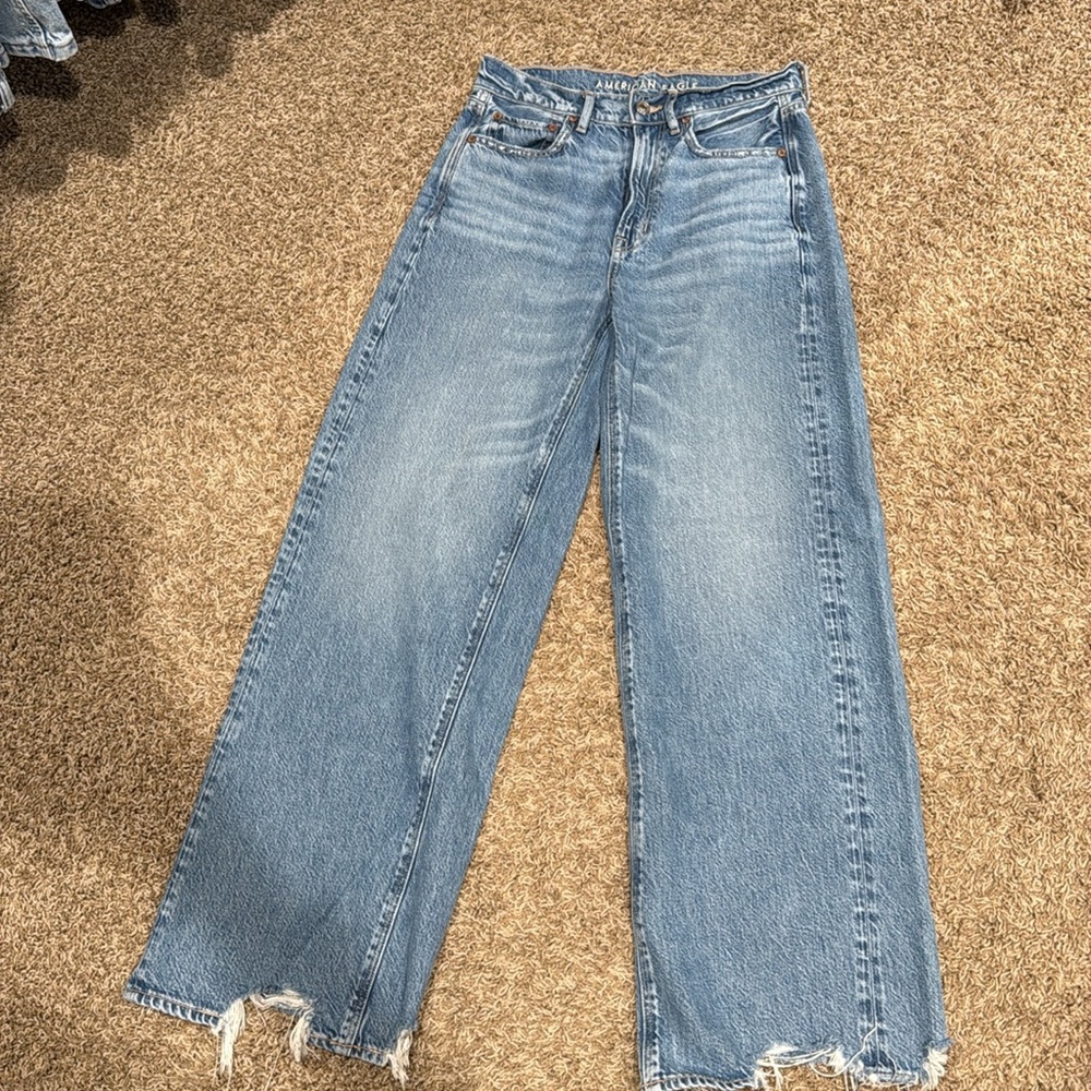 American Eagle super high-rise baggy wide-leg jeans